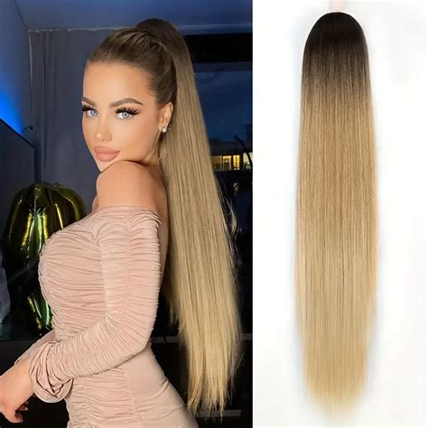 blonde ponytail extensions|20 inch ponytail extension.